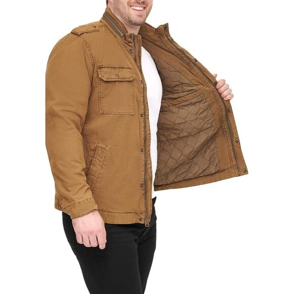 NEW Levi's Men’s Washed Cotton Military Jacket sz Small beige - Picture 5 of 5